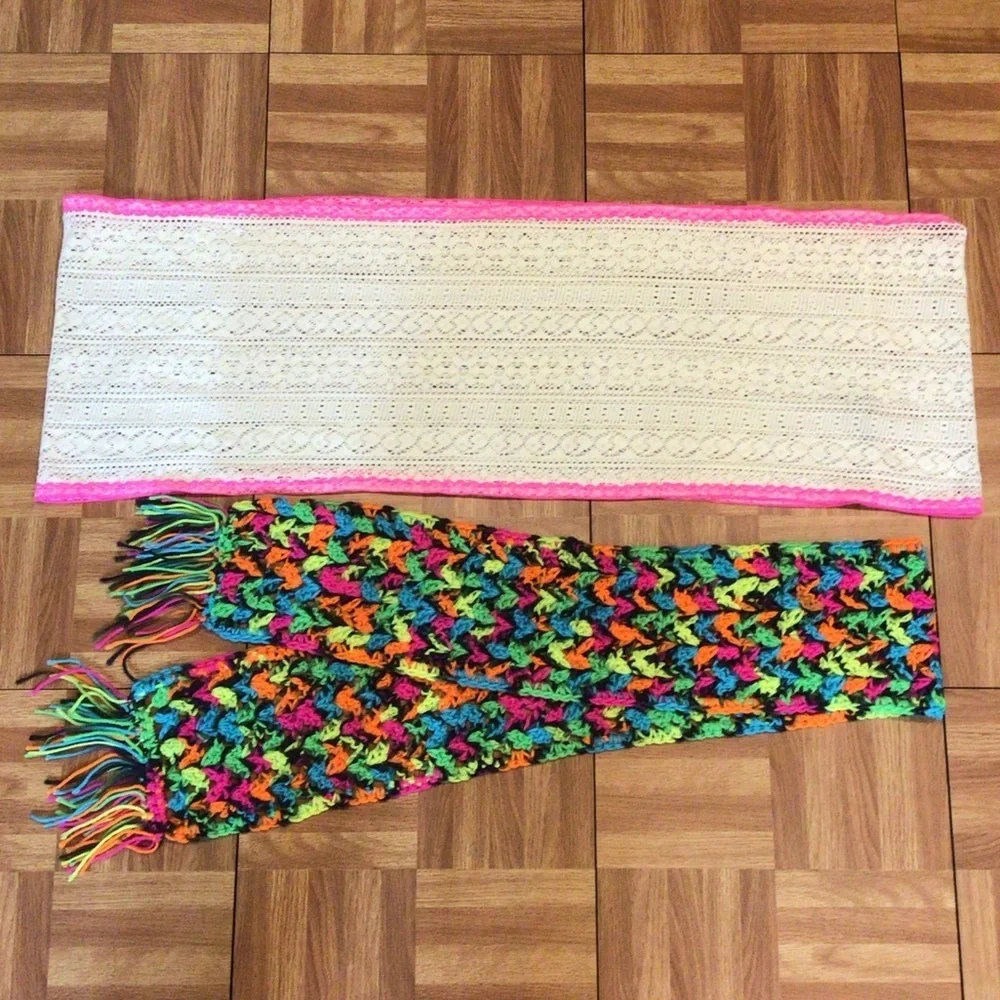 (2) Charlotte Russe & Handmade Crocheted Scarfs